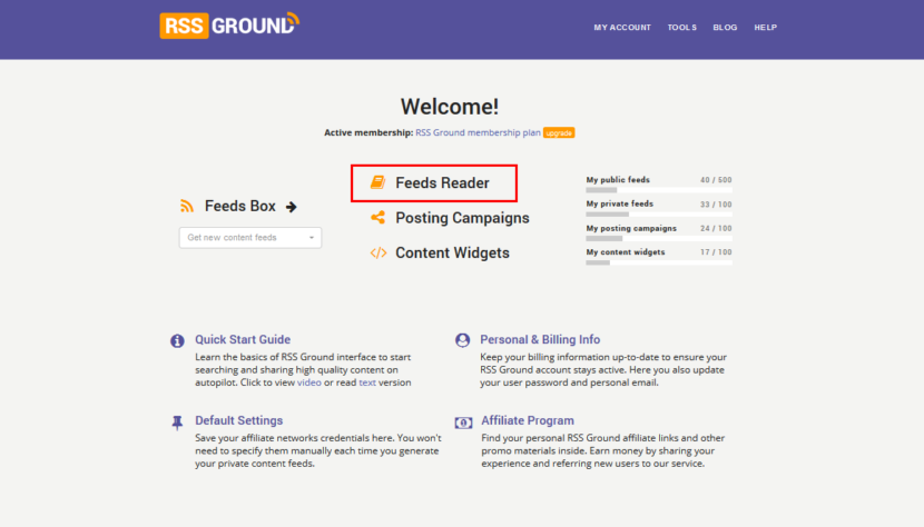 RSS Ground Feeds Reader