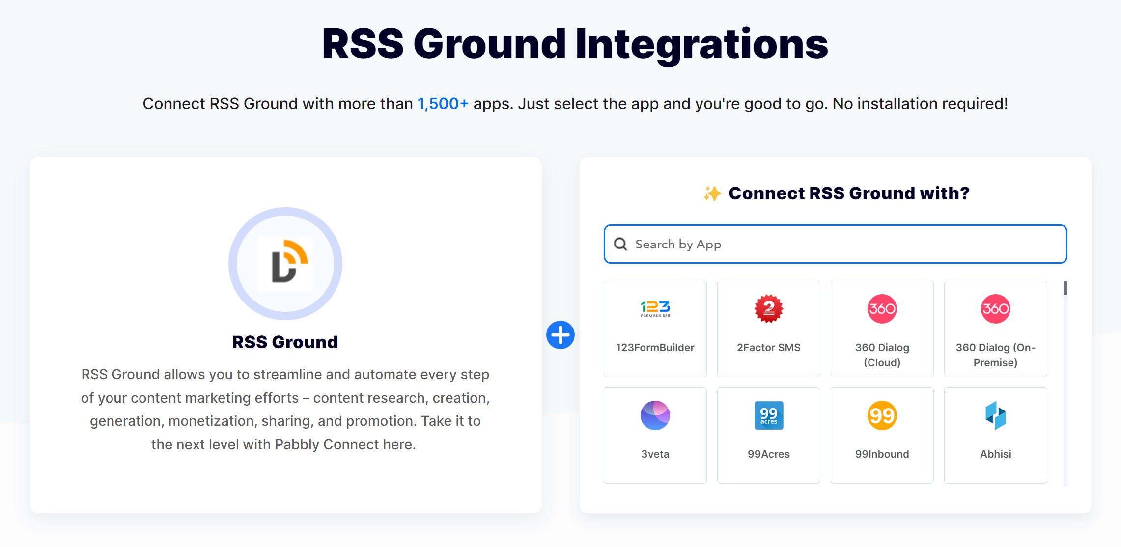 RSS Ground integration with Pabbly Connect